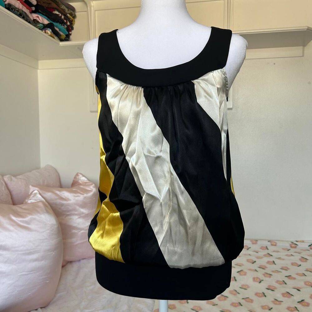 Women's Black and Yellow Blouse